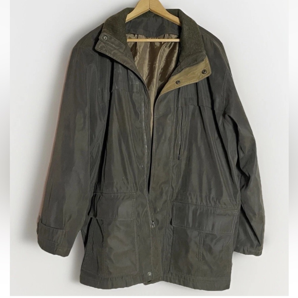 Vintage London Fog Men’s XL Dark Green Heavy Chore Barn Jacket Full Zip